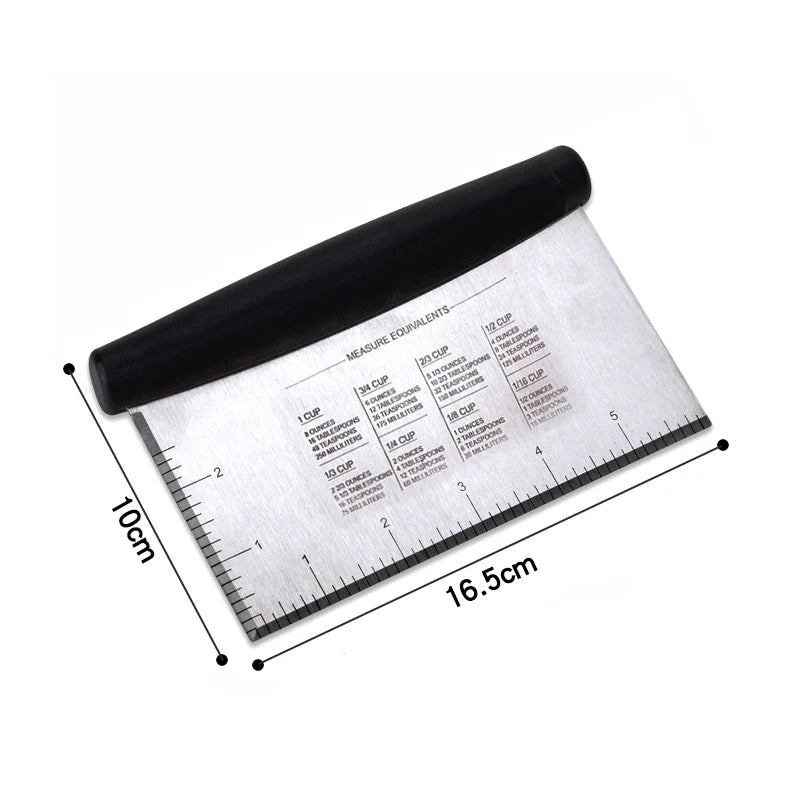 Multi-purpose Stainless Steel Scraper & Chopper, Dough Scraper, Pizza Dough Cutter