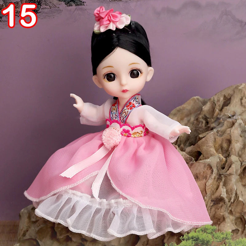 New 16 cm BJD Mini FASHION Toy DOLL With Clothes MINIATUR