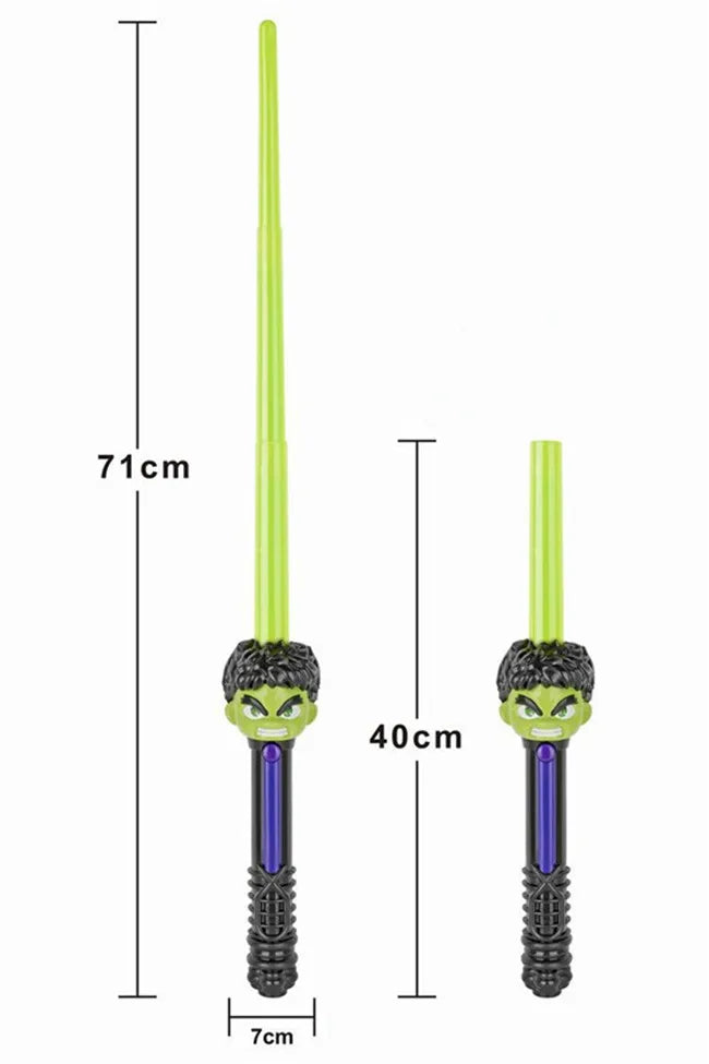 LED Light Sound Superhero Sword Figurines Hulk Black Panther Thanos Captain America Lightsaber Cosplay
