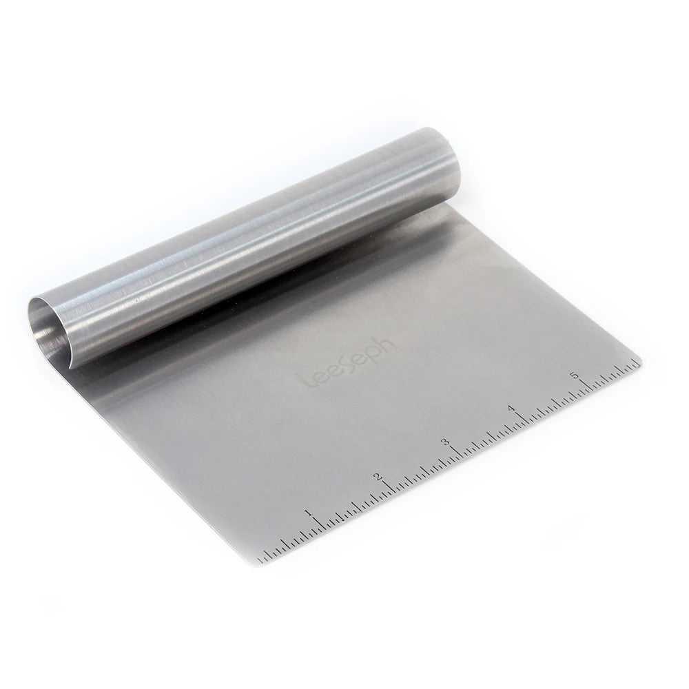 Multi-purpose Stainless Steel Scraper & Chopper, Dough Scraper, Pizza Dough Cutter