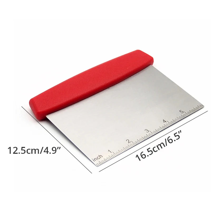 Multi-purpose Stainless Steel Scraper & Chopper, Dough Scraper, Pizza Dough Cutter