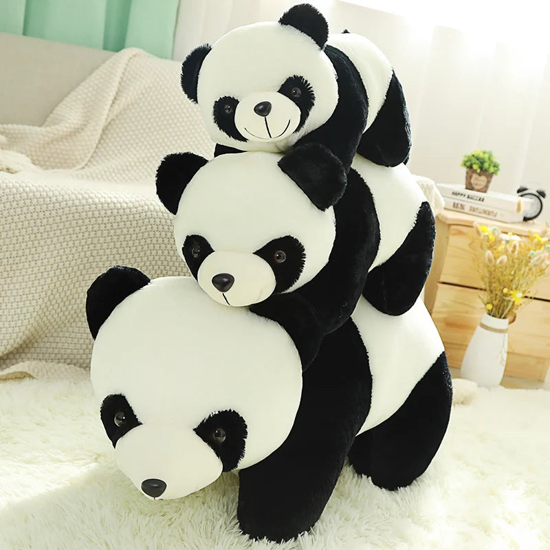Huggable Kawaii Stuffed Panda Doll Plush Animal Toy Soft Lifelike Plush