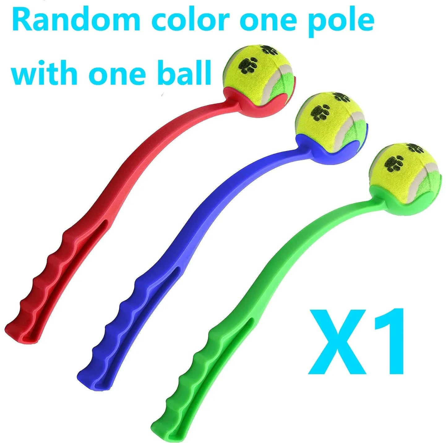 Hand Throwing Ball Toy for Pet Tennis Launcher Pole Outdoor Activities Dogs Training