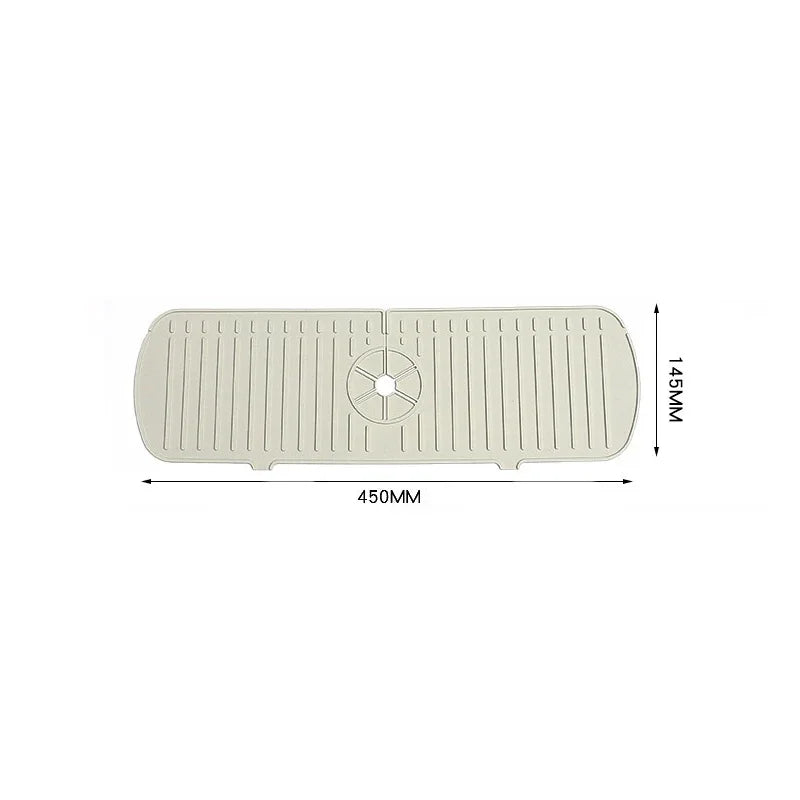 Faucet Splash Pad Silicone Sink Faucet Splash Guard Mat Sponge Drain Anti Slip Rack for Bathroom