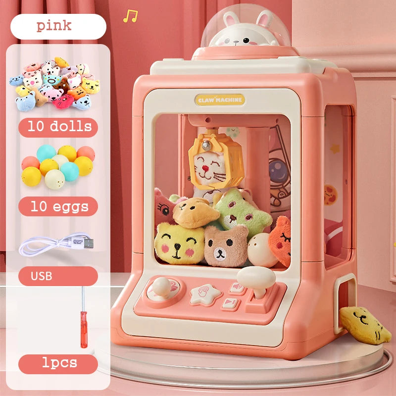 Mini Automatic Doll Machine Kids Coin Operated Play Game Claw DIY Catch Toy Crane