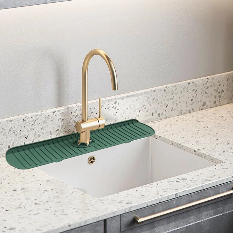 Faucet Splash Pad Silicone Sink Faucet Splash Guard Mat Sponge Drain Anti Slip Rack for Bathroom