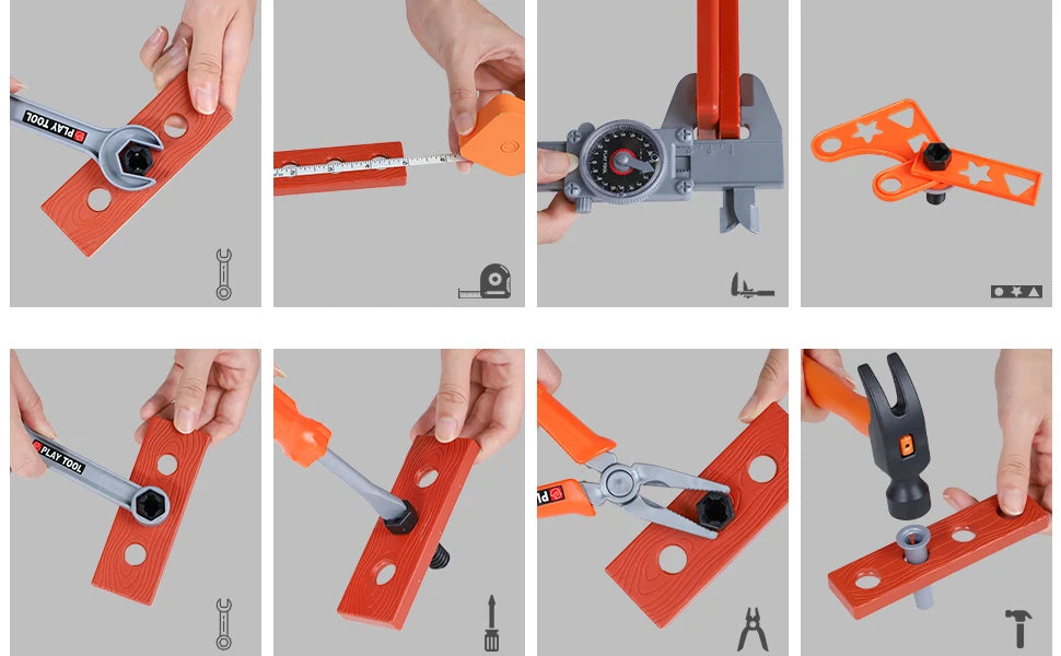 Children's Tool Set with Electric Toy Drill Power Construction for Toddler Boys Girls Child