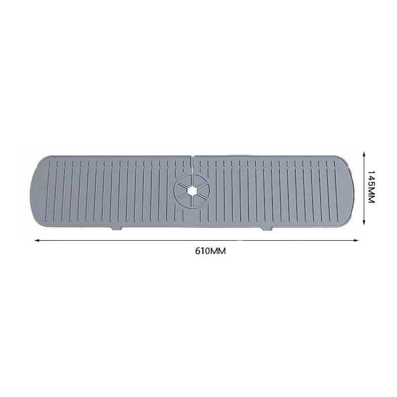 Faucet Splash Pad Silicone Sink Faucet Splash Guard Mat Sponge Drain Anti Slip Rack for Bathroom