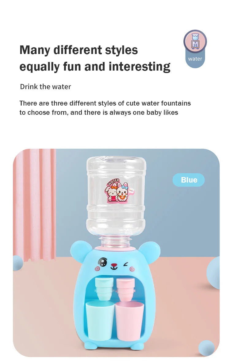 Children's Toys Simulation Water Dispenser with Cup Mini Fun Drinking Fountain for Girls Miniature Item