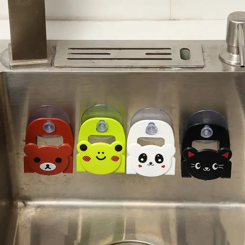 Cartoon Sponge Rag Storage Rack Home Decoration for Kitchen