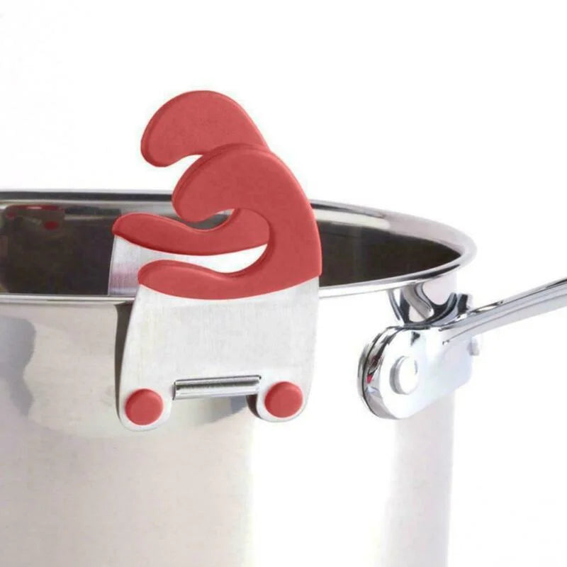 Pot Holder Clip Holder Anti Scald Silicone Grip for Spoon, Spatula