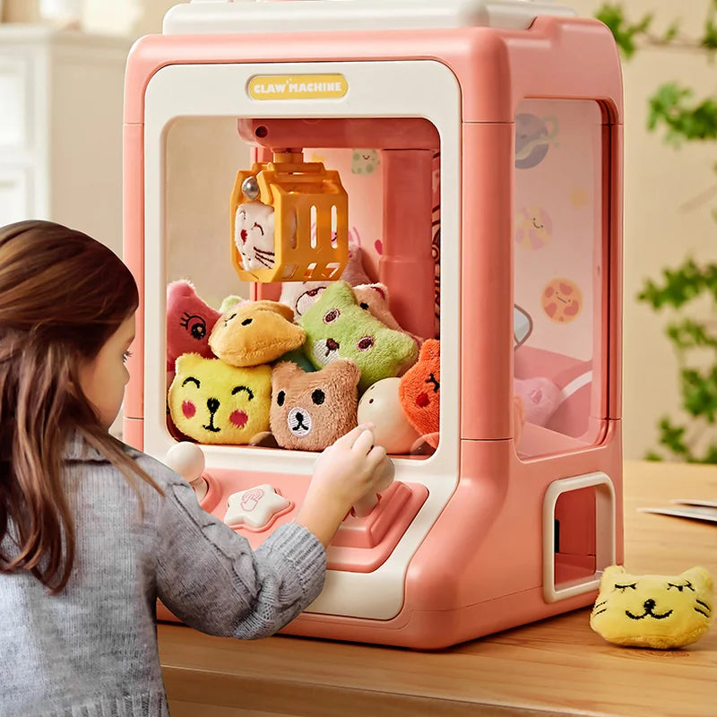 Mini Automatic Doll Machine Kids Coin Operated Play Game Claw DIY Catch Toy Crane
