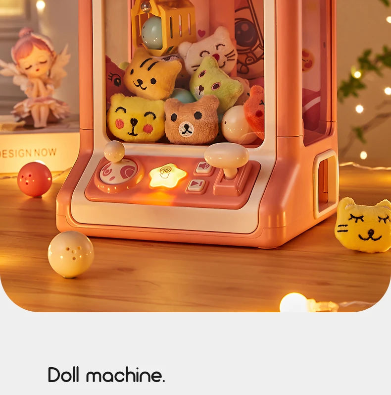 Mini Automatic Doll Machine Kids Coin Operated Play Game Claw DIY Catch Toy Crane