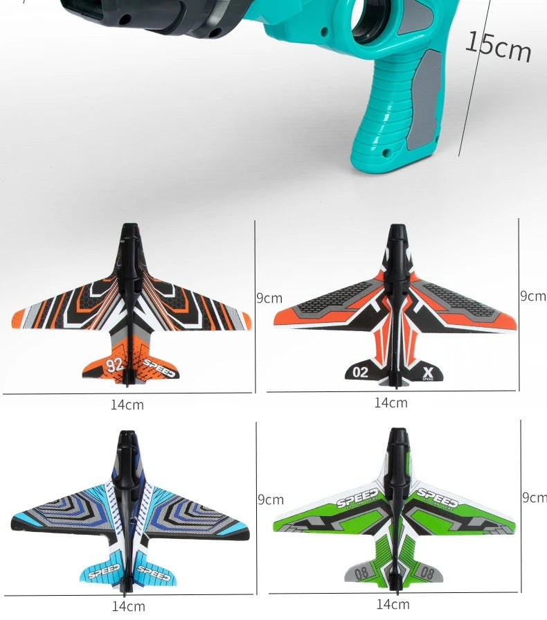 Children's Toys Airplane Launcher Fun Foam Airplane Outdoor Sports Flying Toy Gift