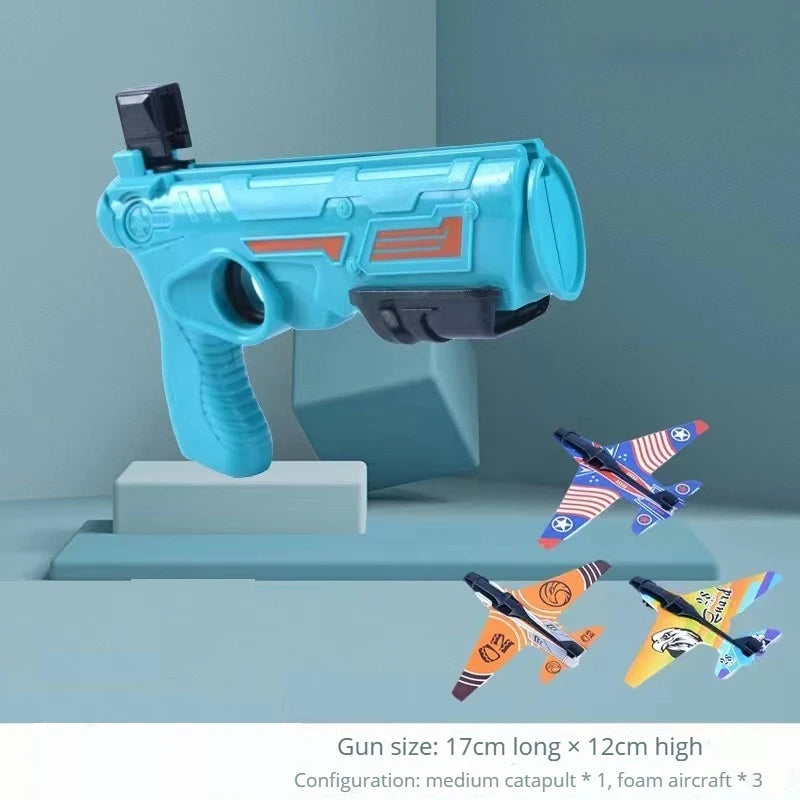 Children's Toys Airplane Launcher Fun Foam Airplane Outdoor Sports Flying Toy Gift