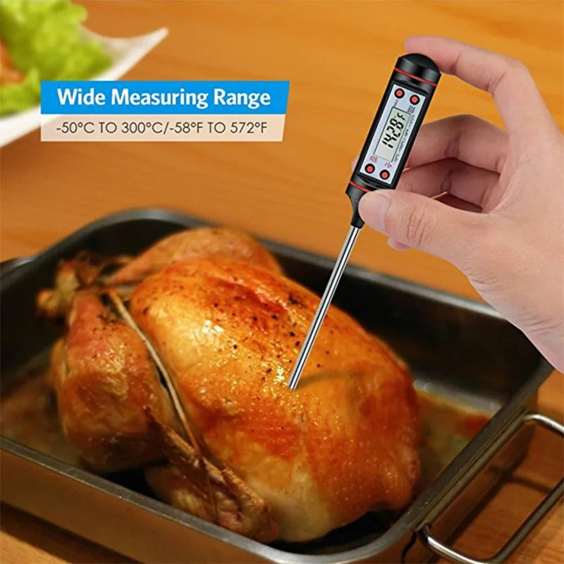 Professional Digital Kitchen Thermometer Barbecue Meat Food Stainless Steel