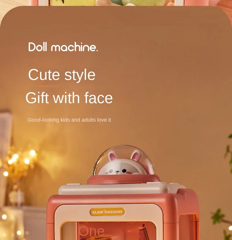 Mini Automatic Doll Machine Kids Coin Operated Play Game Claw DIY Catch Toy Crane