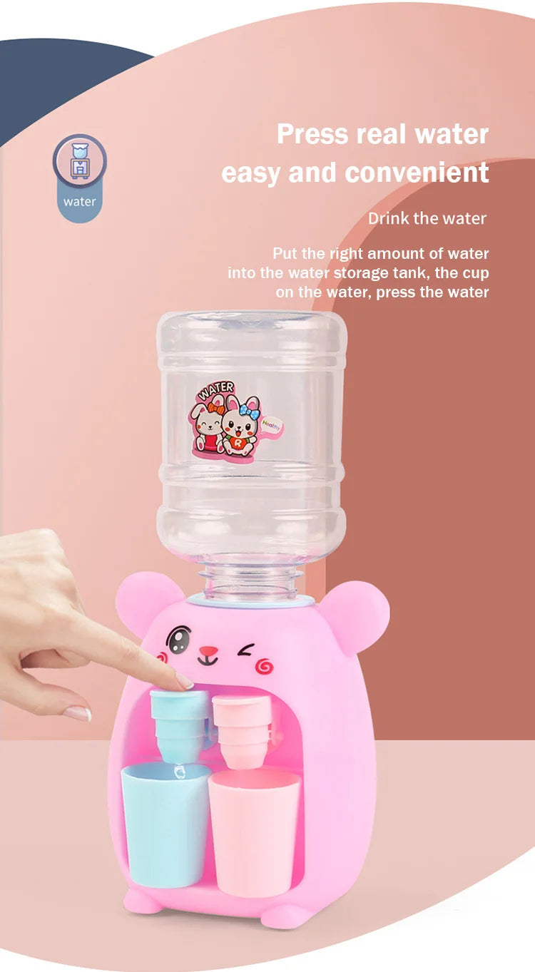 Children's Toys Simulation Water Dispenser with Cup Mini Fun Drinking Fountain for Girls Miniature Item
