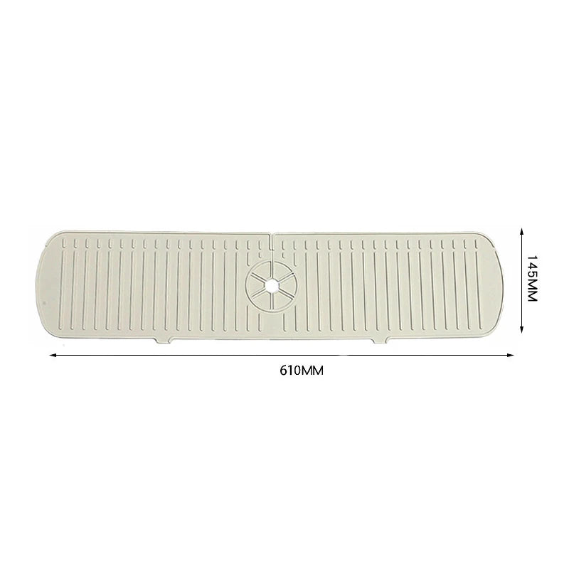 Faucet Splash Pad Silicone Sink Faucet Splash Guard Mat Sponge Drain Anti Slip Rack for Bathroom