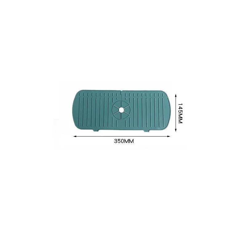 Faucet Splash Pad Silicone Sink Faucet Splash Guard Mat Sponge Drain Anti Slip Rack for Bathroom