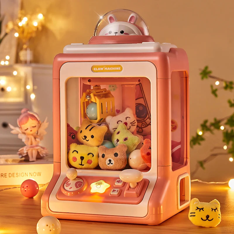 Mini Automatic Doll Machine Kids Coin Operated Play Game Claw DIY Catch Toy Crane