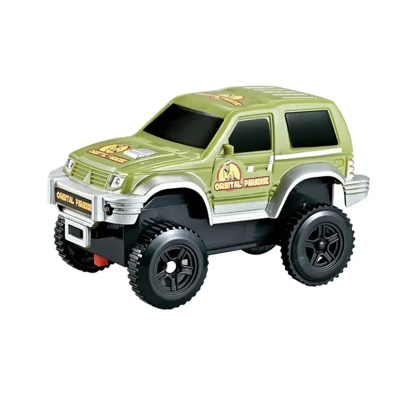 Kids Railway Toy Dinosaur Racing Tracks Electric Rail Cars