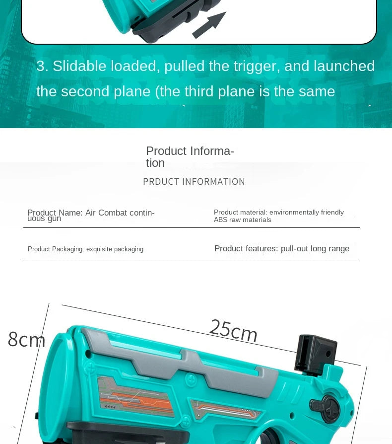 Children's Toys Airplane Launcher Fun Foam Airplane Outdoor Sports Flying Toy Gift