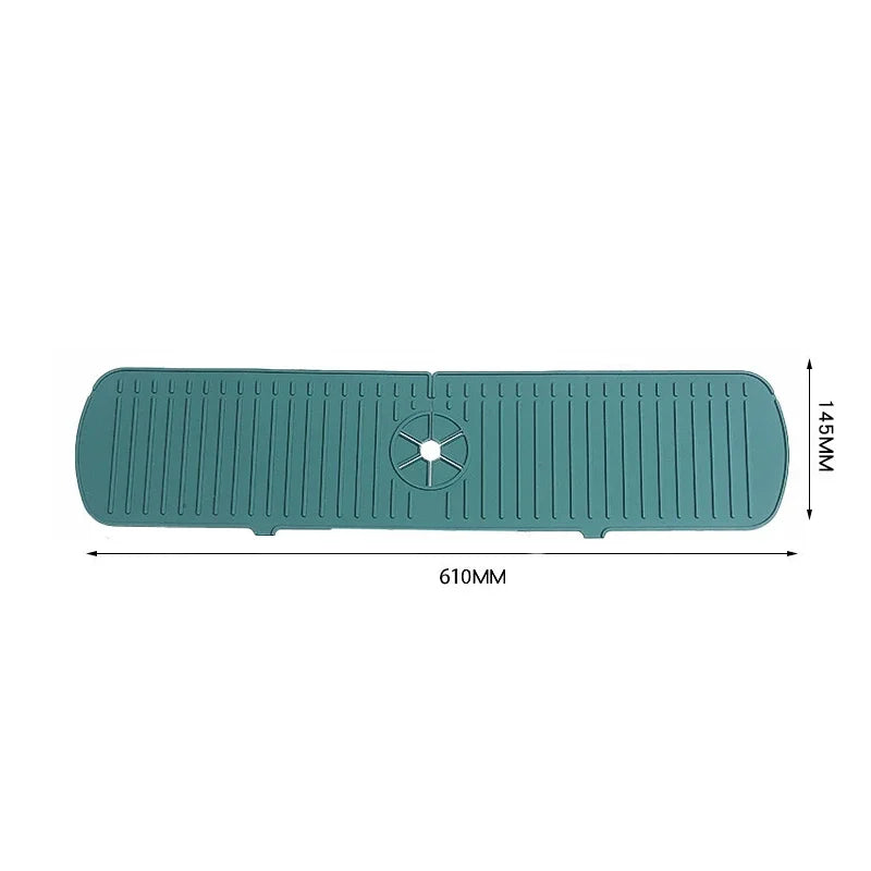 Faucet Splash Pad Silicone Sink Faucet Splash Guard Mat Sponge Drain Anti Slip Rack for Bathroom