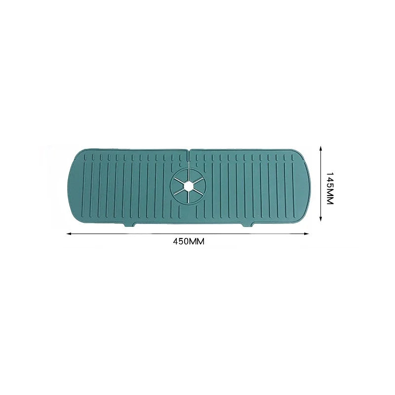 Faucet Splash Pad Silicone Sink Faucet Splash Guard Mat Sponge Drain Anti Slip Rack for Bathroom