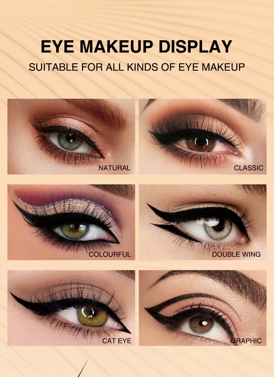 O.TWO.O Eyeliner Stamp Black Liquid Pen Waterproof Fast Dry Double-ended