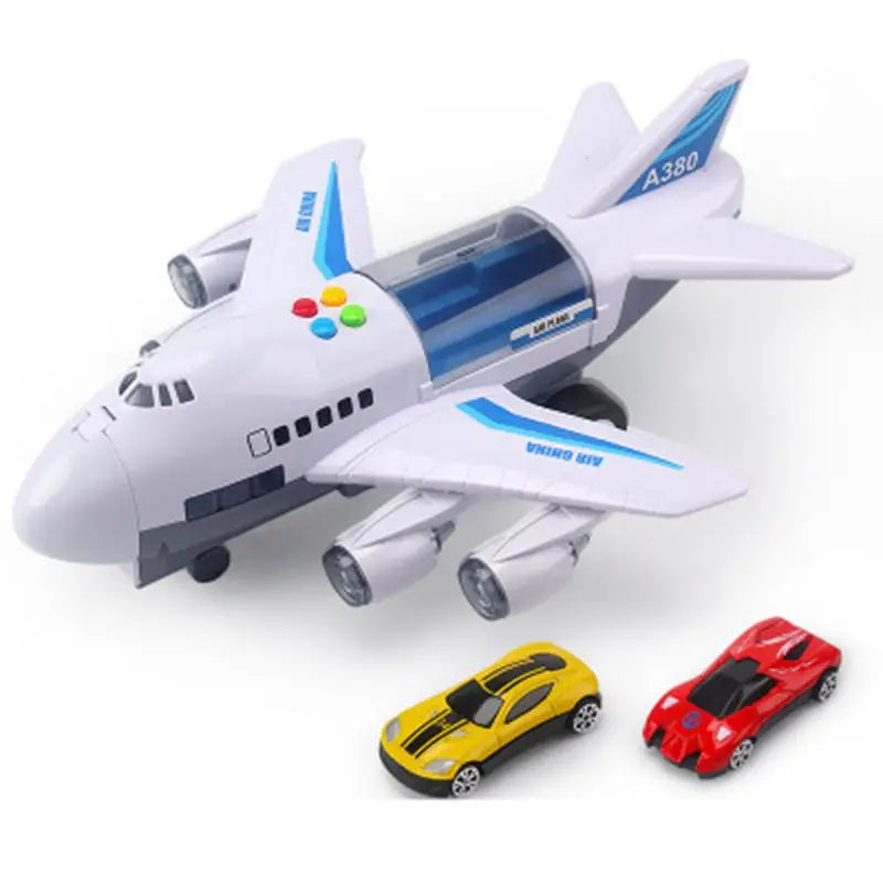 Simulation Track Inertia Airplane Music Stroy With Lighting Plane Toy Kids Gift