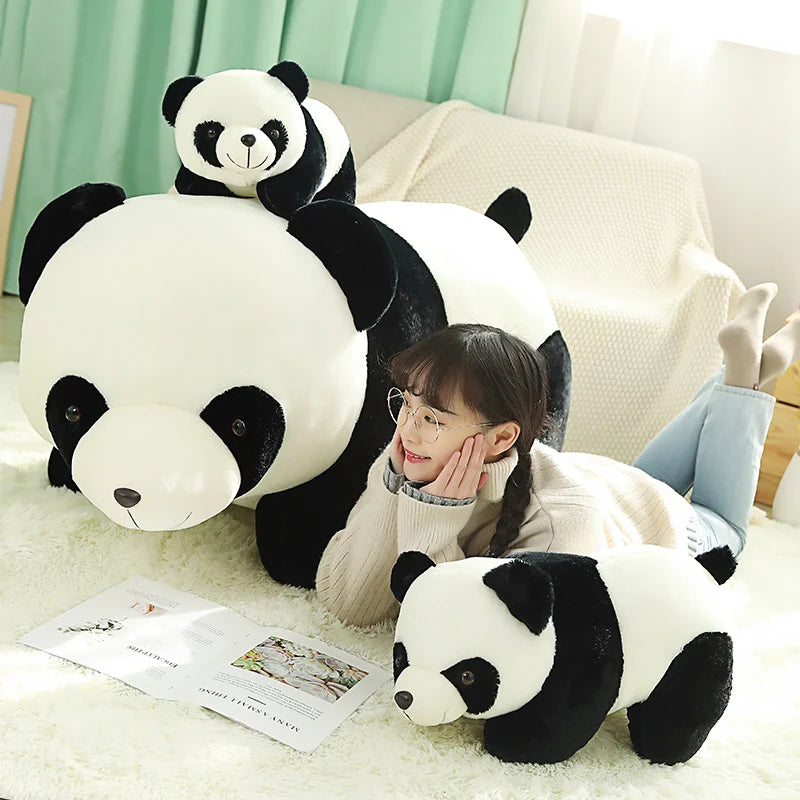 Huggable Kawaii Stuffed Panda Doll Plush Animal Toy Soft Lifelike Plush