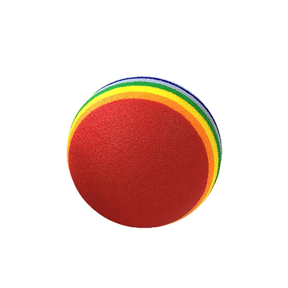Colorful Pet Rainbow Foam Fetch Balls Training Interactive Dog Funny Toy