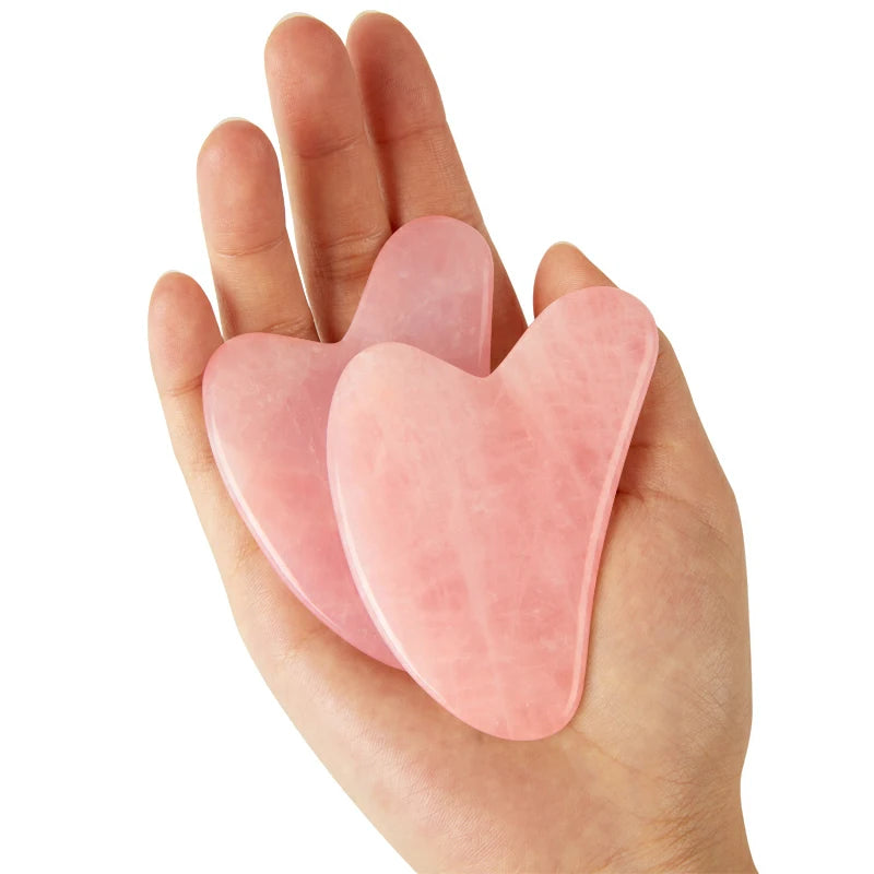 Natural Rose Jade Gua Sha Gouache Scraper Massager for Face Body
