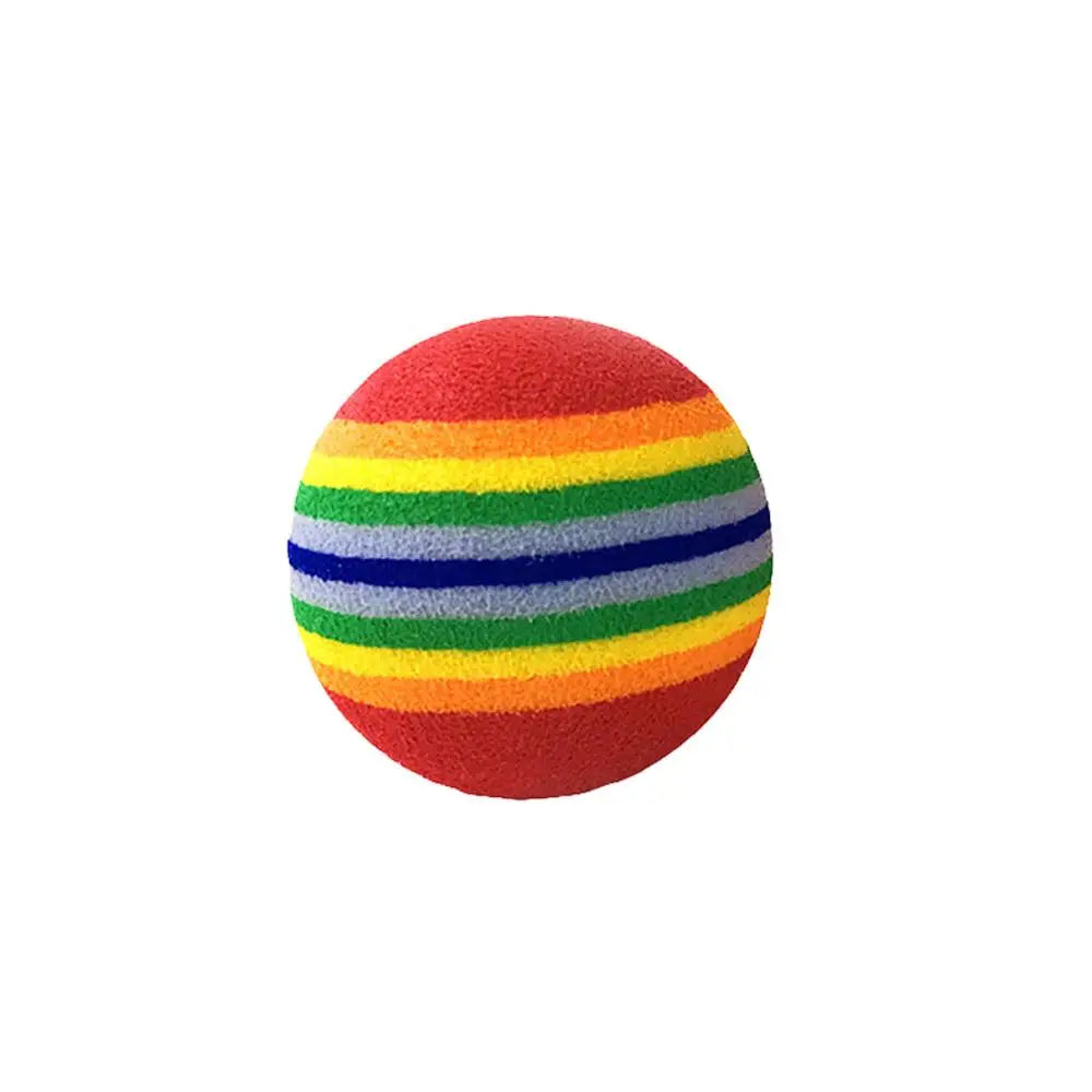 Colorful Pet Rainbow Foam Fetch Balls Training Interactive Dog Funny Toy
