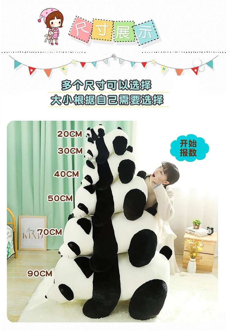 Huggable Kawaii Stuffed Panda Doll Plush Animal Toy Soft Lifelike Plush