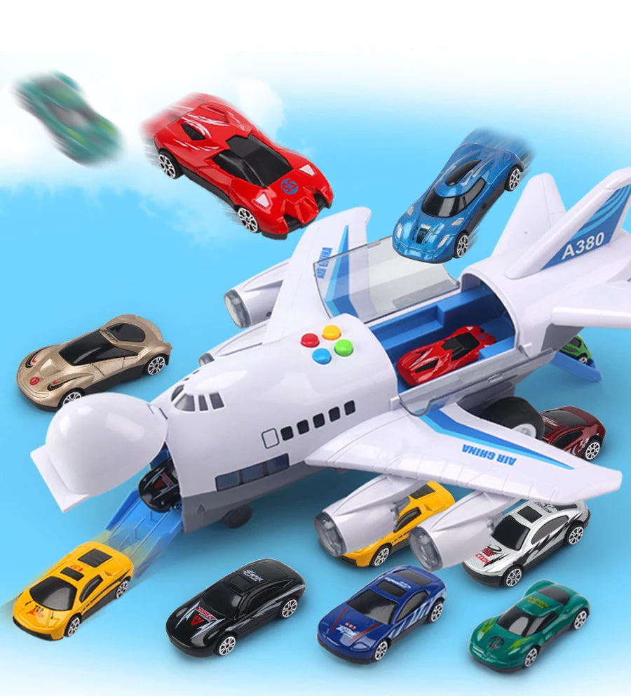 Simulation Track Inertia Airplane Music Stroy With Lighting Plane Toy Kids Gift