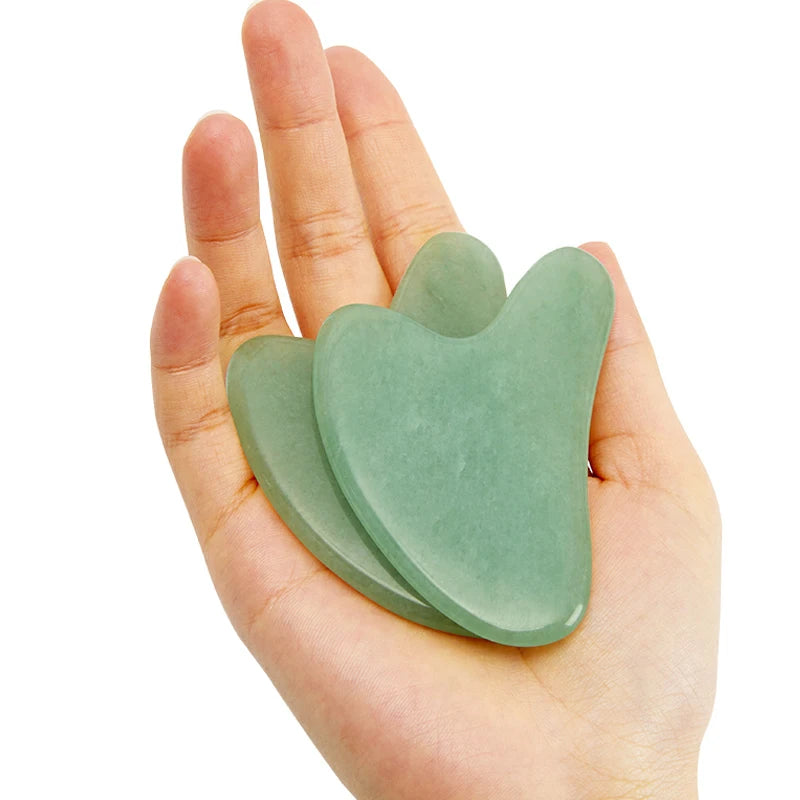 Natural Rose Jade Gua Sha Gouache Scraper Massager for Face Body