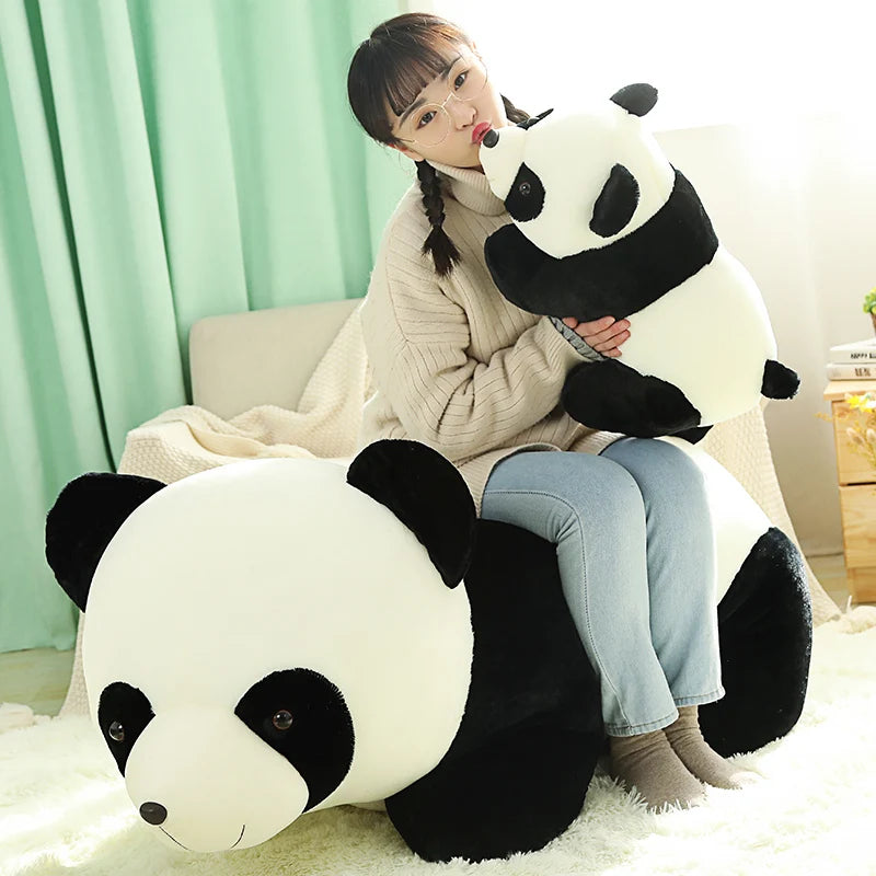 Huggable Kawaii Stuffed Panda Doll Plush Animal Toy Soft Lifelike Plush