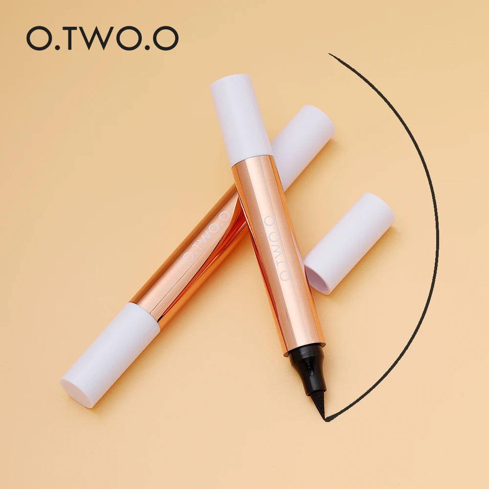 O.TWO.O Eyeliner Stamp Black Liquid Pen Waterproof Fast Dry Double-ended