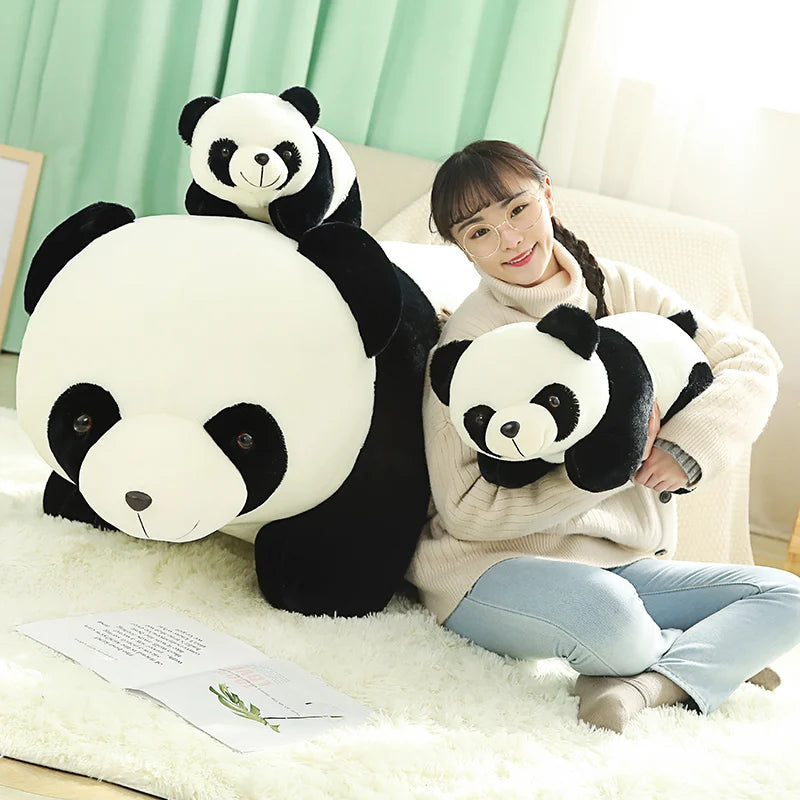 Huggable Kawaii Stuffed Panda Doll Plush Animal Toy Soft Lifelike Plush
