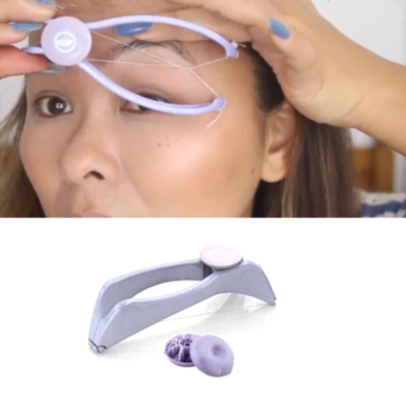 Women Mini Facial Hair Remover Spring Threading Epilator Face