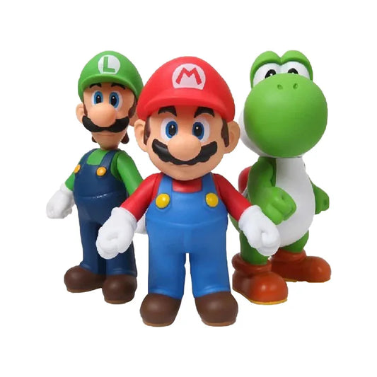 Super Mario Bros PVC Action Figure Toys Dolls Model Luigi Yoshi Donkey Kong For Kids