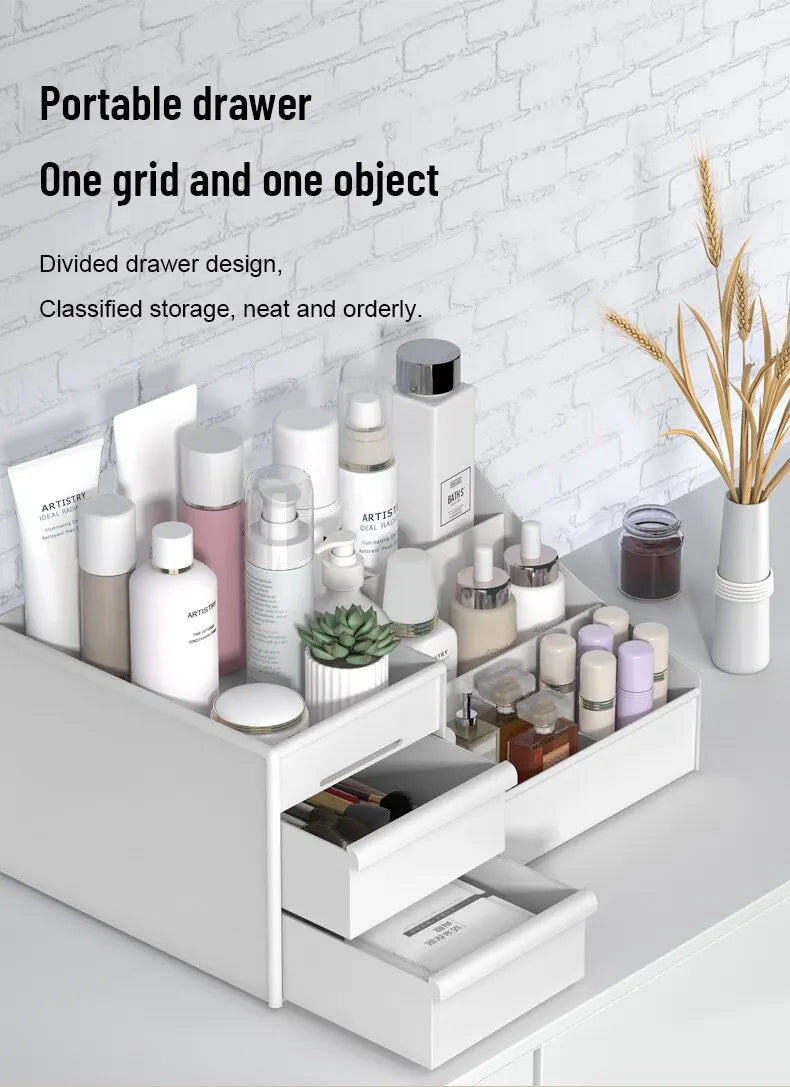 White New Drawer Makeup Storage Box