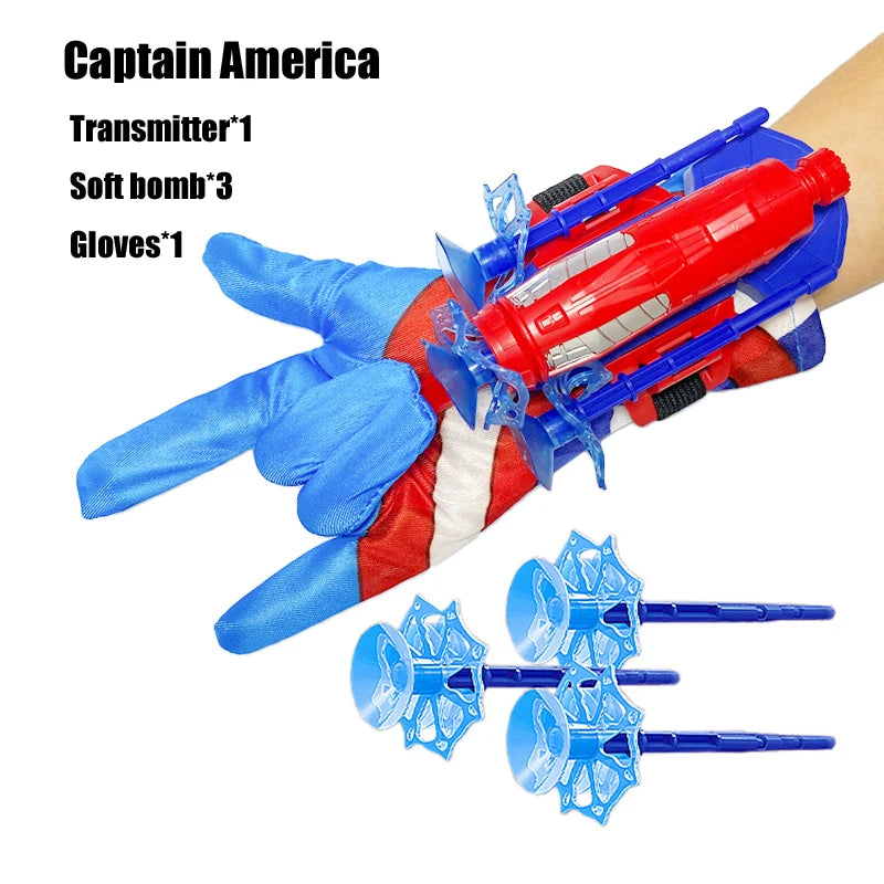 Marvel Spiderman Hulk Super Heroes Glove Launcher Set Hero Launcher Wrist Set
