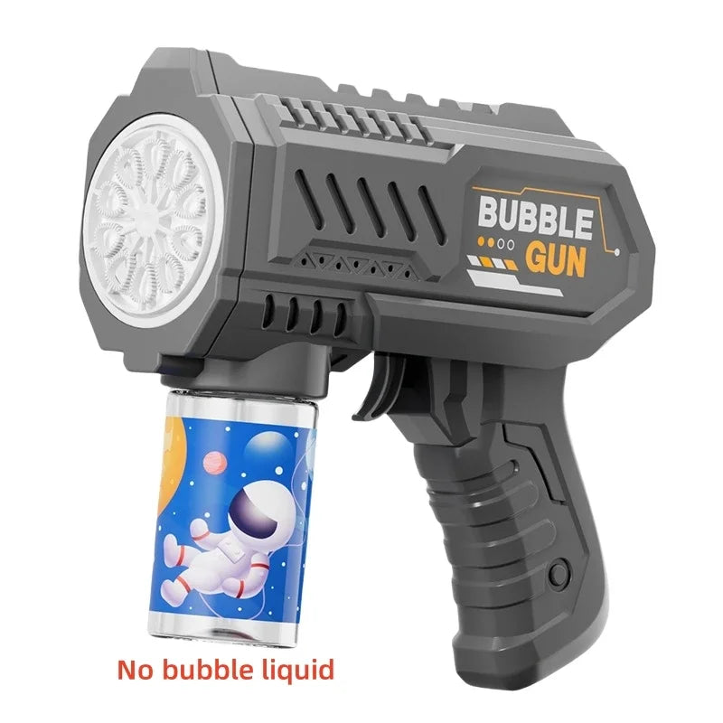 Children Electric Bubble Gun Rocket Soap  Automatic Bubble Machine Bubbles Gun Kids Summer