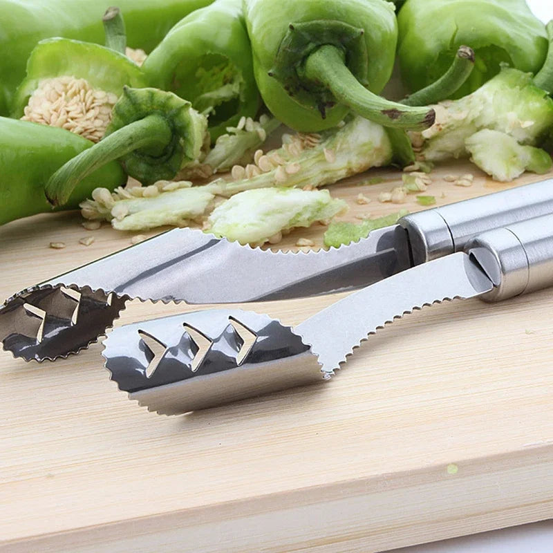 Vegetable Fruit Coring Tool Slicer Edge Rotating Cutter Corers Seed Remover Stainless Steel