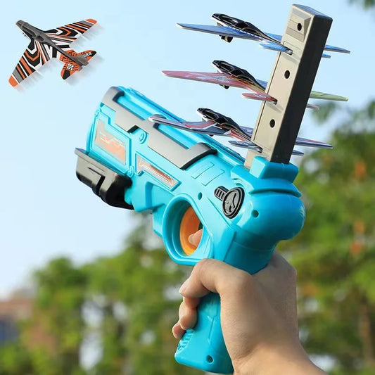 Children's Toys Airplane Launcher Fun Foam Airplane Outdoor  Sports Flying Toy Gift
