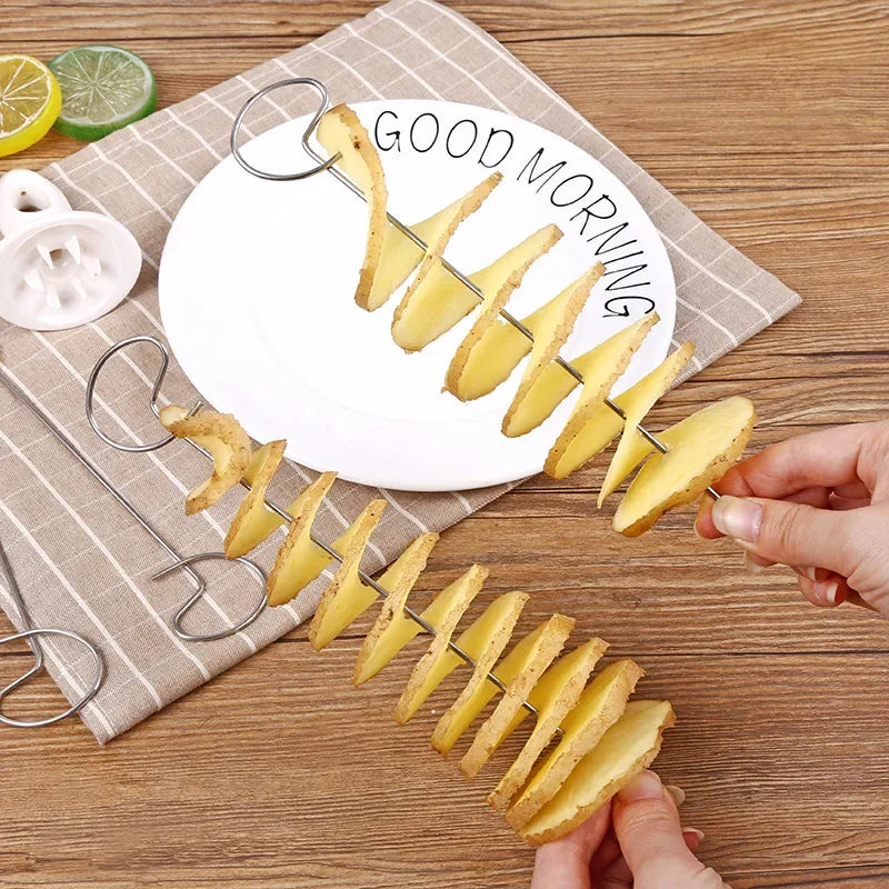 Stainless Steel Plastic Rotate Slicer Twisted Potato