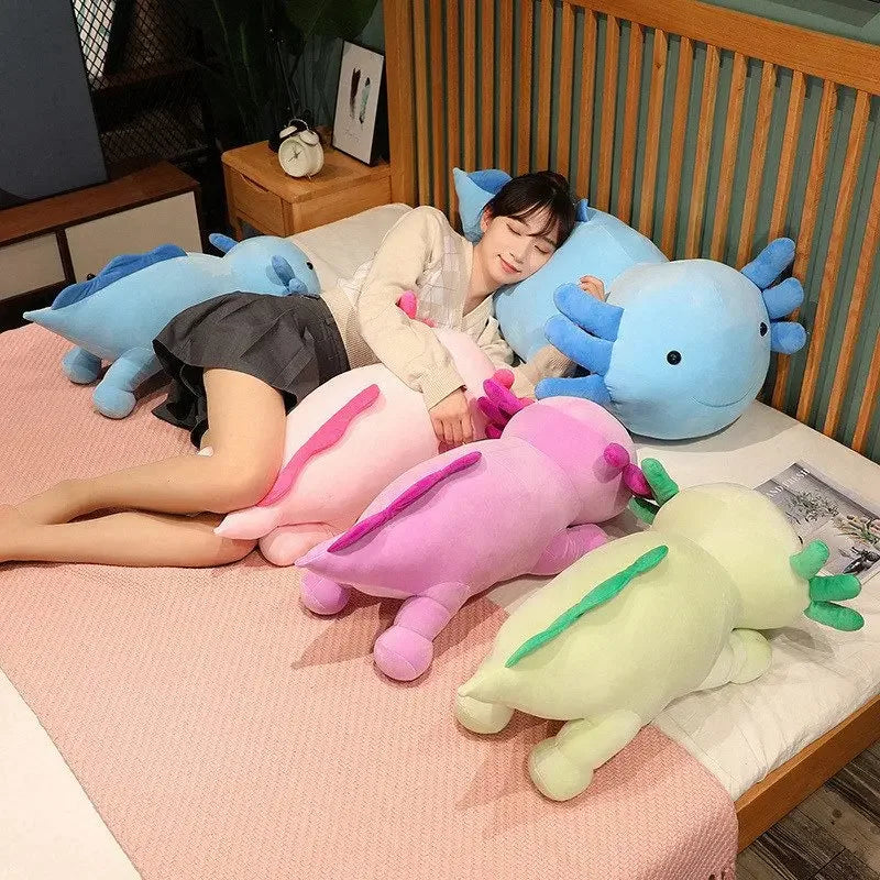 Giant Colorful Newt Plush Fish Long Cute Pillow Toy